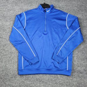 NIKE Golf Quarter Zip Pullover Sweater Men’s Size M Blue Therma-Fit Jacket